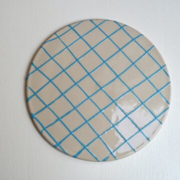 flat plates checks turquoise