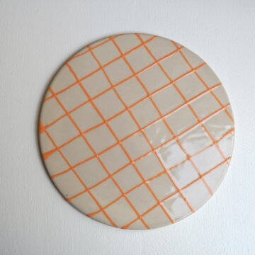 flat plates checks orange